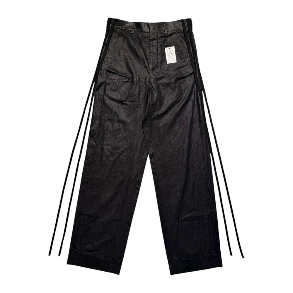 Waxed coated bonne wide leg trouser